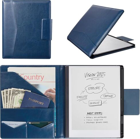 Cobak Premium PU Leather Case لـ 10.3 "ملحوظة رائعة (2020) - تصميم المجلد ، قذيفة صلبة ضئيلة مع حامل القلم ، جلد أسود in Kuwait