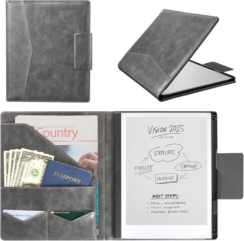 Cobak Premium PU Leather Case لـ 10.3 "ملحوظة رائعة (2020) - تصميم المجلد ، قذيفة صلبة ضئيلة مع حامل القلم ، جلد أسود in Kuwait
