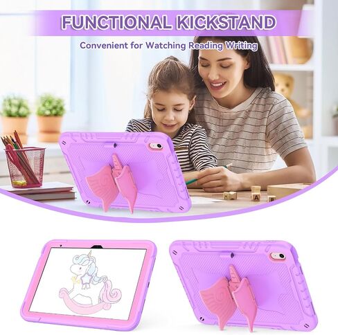 Acemo iPad 10 Case 10.9 بوصة/iPad (A16) حالة الجيل الحادي عشر 11 بوصة مع حامي الشاشة/حزام الكتف/حامل القلم الرصاص/Kickstand Cute Kids Girls for iPad 2022 2025 Pink in Saudi Arabia