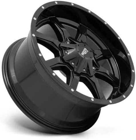 موتو ميتال 18X10 8X6.5 4.56 -24 ملم أسود لامع مع شفة مطحونة - MO970810803A24N in Kuwait