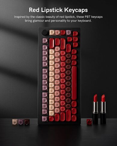 132 Keys PBT Keycaps, Jelly Keycaps Cute Custom Creamy Key caps MOA Profile for 61/68/84/87/98/100 Cherry Gateron MX Mechanical Keyboards, Pink in Saudi Arabia