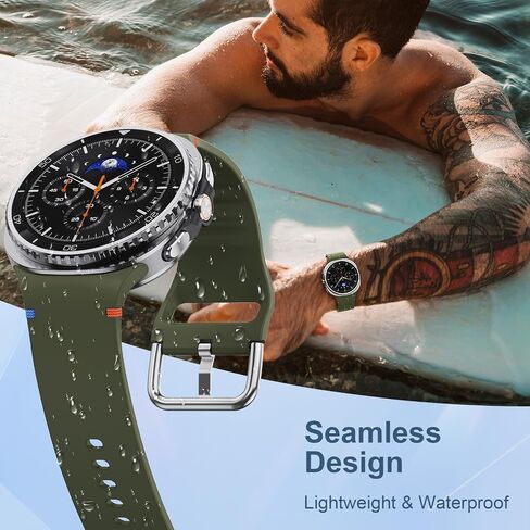 5 Packs Bands Compatible with Samsung Galaxy Watch 7 6 5 45mm 44mm 40mm/Galaxy Watch 4 40mm 44mm/ Galaxy Watch 4 Classic 46mm 42mm, 20mm Adjustable Silicone Replacement Straps for Women Man in Saudi Arabia
