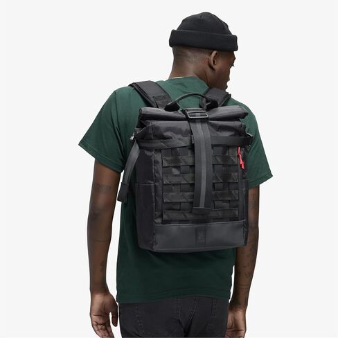 حقيبة ظهر Chrome Industries Barrage سعة 18 لترًا Moss X Roll-Top - حقيبة مقاومة للماء للعمل والسفر - تتميز بشبكة شحن وجيب للكمبيوتر المحمول in Saudi Arabia