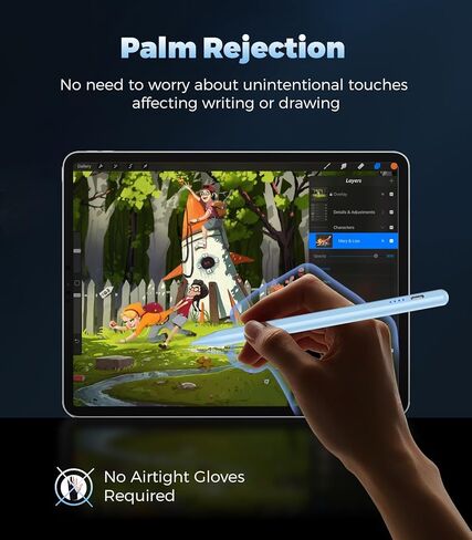 Pen for iPad (A16) 11th 10 Gen ، Charge Fast Pencil مع رفض الإمالة والنخيل ، القلم الرقمي للفترة 2018-2025 Apple iPad 6th-11/A16 ، Pro 13 "/12.9"/11 "/M4 ، AIR 3/4/5/M2/M3 ، MINI 5/6-PINK in Kuwait