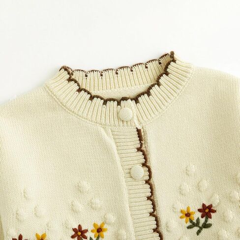 Simplee kids Baby Sweater Toddler Girls Cardigan Sweater Embroidered Strawberry Knit Sweater in Saudi Arabia