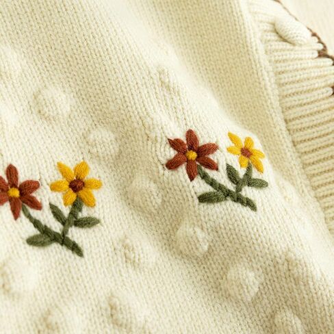Simplee kids Baby Sweater Toddler Girls Cardigan Sweater Embroidered Strawberry Knit Sweater in Saudi Arabia