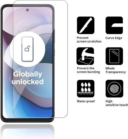 4 حزمة شاشة الشاشة واقي متوافق مع Motorola Edge (2021) / Motorola Edge 5G UW / XT2141 [9H صلابة] -HD شاشة الزجاج المقاوم ، مقاوم للخدش ، سهلة التثبيت [CASE Friends] in Kuwait