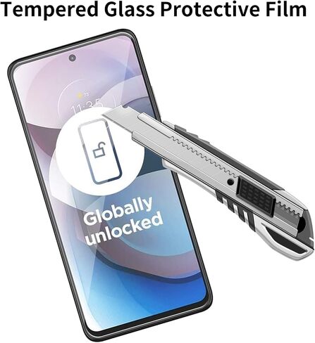 4 حزمة شاشة الشاشة واقي متوافق مع Motorola Edge (2021) / Motorola Edge 5G UW / XT2141 [9H صلابة] -HD شاشة الزجاج المقاوم ، مقاوم للخدش ، سهلة التثبيت [CASE Friends] in Kuwait