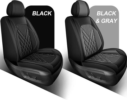 Seat Covers Fit for Ford F150 2009-2023 2024 2025 - F250/F350/F450 2017-2024 2025 Waterproof Leather Pickup Truck Seat Protectors(Full Set,Black & Grey) in Saudi Arabia