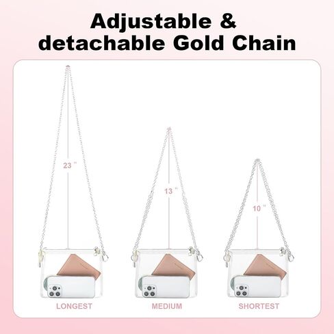 Clear Crossbody Bag, Stadium Approved Clear Purse Bag with Zippers for Concerts Sports Events Festivals in Saudi Arabia