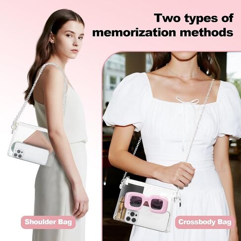 Clear Crossbody Bag, Stadium Approved Clear Purse Bag with Zippers for Concerts Sports Events Festivals in Saudi Arabia