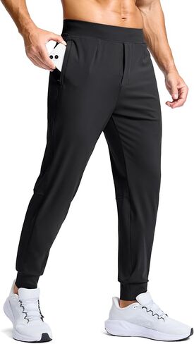 G Gradual Men's Golf Joggers Pants with Zipper Pockets Stretch Sweatpants Slim Fit Track Pants Joggers for Men Work Running in Kuwait