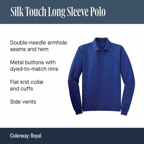 Port Authority K500LS Long Sleeve Silk Touch Polo in Saudi Arabia