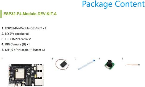 ESP32-P4-Module High-Mode Mode Board ، استنادًا إلى ESP32-P4 و ESP32-C6 ، يدعم Wi-Fi 6 و Bluetooth 5/ble ، مع مكبر الصوت @xygstudy (ESP32-P4-Module-Kit) in Kuwait