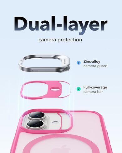 ESR for iPhone 17 Pro Max Case مع حامل ، غطاء التحكم في الكاميرا متوافق مع Magsafe ، حافظة الهاتف المغناطيسي من الدرجة العسكرية ، الغطاء الخلفي المقاوم للخدش ، Orange Frosted Orange in Kuwait