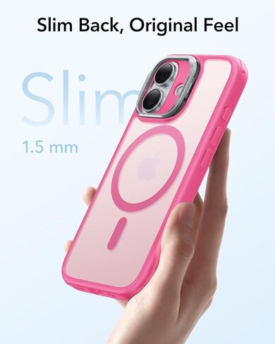 ESR for iPhone 17 Pro Max Case مع حامل ، غطاء التحكم في الكاميرا متوافق مع Magsafe ، حافظة الهاتف المغناطيسي من الدرجة العسكرية ، الغطاء الخلفي المقاوم للخدش ، Orange Frosted Orange in Kuwait