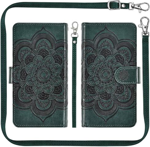 ASUWISH PHONE CASE لـ Samsung Galaxy S24 5G SHIPPER WALLET غطاء خلايا قابلة للفصل مع حامي الشاشة الزجاجية المتقلب Crossbody Lanyard Strap Card Card S 24 24S G5 SM-S921U Girls Brown in Kuwait