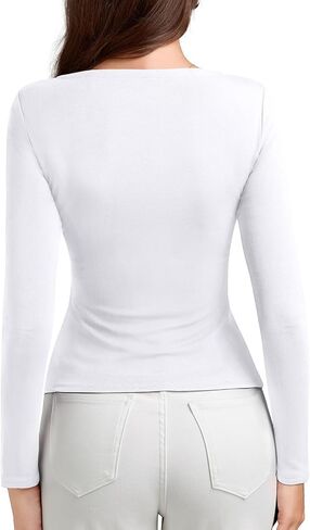 PINKMSTYLE Womens Asymmetrical Long Sleeve Shirt Casual Tunic Tops for Leggings Teacher Shirts in Kuwait
