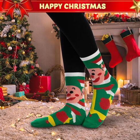 JOYIN 12 Pack Women's Socks Colorful Funky Paint Splash Patterned Crew Socks Funky Paintspalsh & Colorblocks for Christmas, Holiday or Birthday Gift in Saudi Arabia