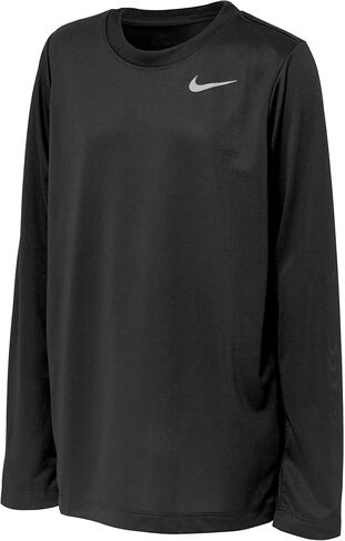 Nike Boys Legend Long Sleeve Athletic T-Shirt (White, Youth Medium) in Kuwait