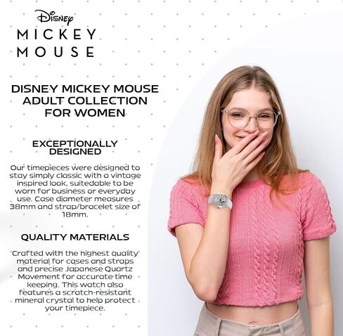 Disney Mickey Mouse Adult Vintage Articulating Hands Analog Quartz Watch in Saudi Arabia