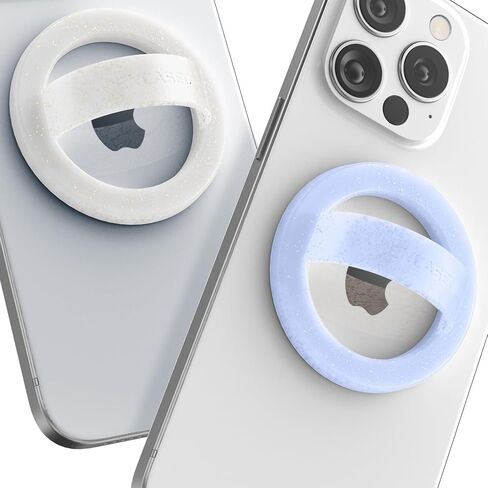Encased Magnetic Loop Grip Phone Holder (Compatible with MagSafe) Silicone Finger Rings for iPhone (2-Pack, Sparkle & Gradient Dream) in Saudi Arabia