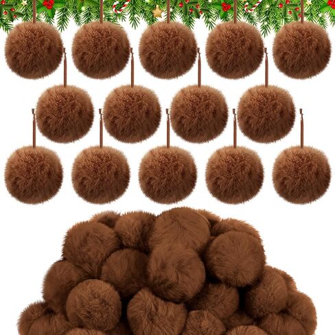 WILLBOND 60 Pcs Red Lime Green Furry Christmas Ornaments 2 Inch Pom Pom Ball Hanging Decoration Fuzzy Fluffy Christmas in July Decorations for Xmas Tree Wreath Home DIY Craft Party Decor in Saudi Arabia