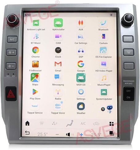 Asvege 12.1 Car Radio Toyota Tundra 2014-2019 Tesla Screen Multimedia Player Maving Stereo WiFi Wireless Carplay Android Auto Bluetooth WiFi Camera in Saudi Arabia