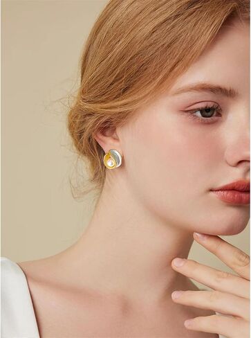 Star Earrings Dainty 14K Gold Plated Sterling Silver Post Pearl Stud Earrings Jewelry in Saudi Arabia