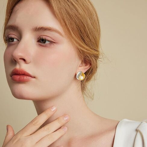 Star Earrings Dainty 14K Gold Plated Sterling Silver Post Pearl Stud Earrings Jewelry in Saudi Arabia