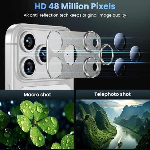 Uyiton متوافق مع Phone 16 Pro/Phone 16 Pro Max Camera Lens Protector - [ليس من السهل كسره] [امتصاص قوي] in Kuwait