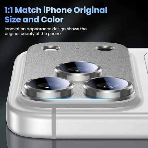 Uyiton متوافق مع Phone 16 Pro/Phone 16 Pro Max Camera Lens Protector - [ليس من السهل كسره] [امتصاص قوي] in Kuwait