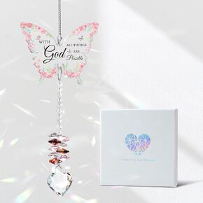 Daughter Birthday Gifts from Mom Dad, Daughter Gifts from Mom, to My Daughter's Present Hanging Butterfly Crystal Suncatcher Ornament in Saudi Arabia