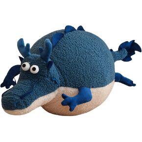 ELAINREN تمساح واقعي كبير من القطيفة على شكل تمساح عملاق محشو على شكل حيوان ناعم أخضر تمساح معانقة وسادة ديكور هدايا عيد الميلاد، 47.2 بوصة in Kuwait