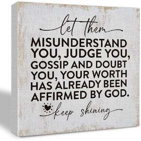 Inspirational Quotes Bow Canvas Wall Art Framed Painting Prints Wall Decor Rustic Motivational Decorative Mental Health Decorations for Bedroom Home Decor Office Accessories,11.8x11.8 Inch in Saudi Arabia