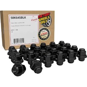 أجزاء ملحقات العجلة 24 قطعة M12x1.5 12x1.5 خيط OEM نمط المصنع صواميل العروة 1.5 بوصة كروم طويل 13/16 بوصة 21 مم سداسي يناسب Toyota 2005-23 Tacoma 90084-94001 611-211 in Kuwait