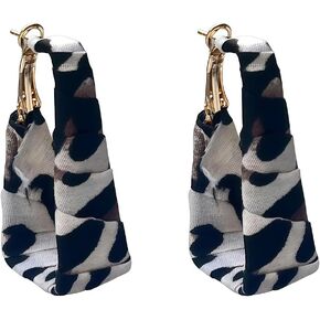 Chunky Leopard Leather Earrings Bohemia Camouflage Leather Dangle Earrings Chunky Rectangle Black White Zebra Print Earring Handmade Vintage Faux Leathers Statement Earring Boho Style Jewelry in Kuwait