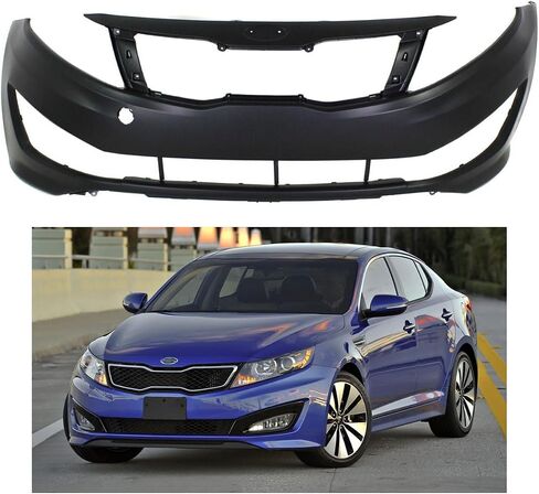 غطاء المصد الأمامي مع فتحة مستشعر مساعدة الوقوف متوافق مع 2016-2018 Kia Optima LX EX، يستبدل OEM 86511-D4000، الجزء رقم KI1000186 لمسة نهائية سوداء in Saudi Arabia