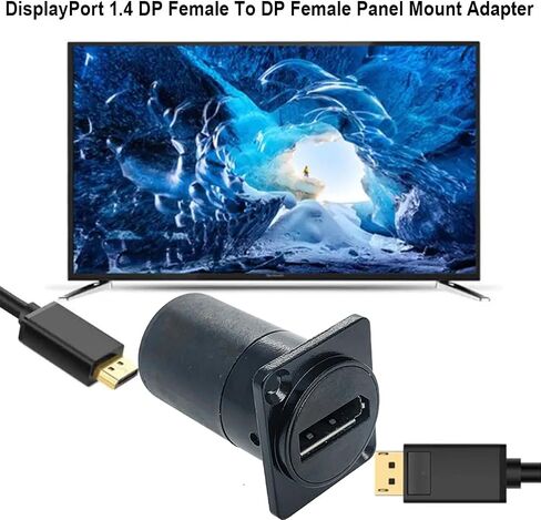PENGLIN 2PCS DisplayPort Panel Mount Coupler, 8K@60Hz DP 1.4 Female to Female Extension Connector, Compatible with HDTV, Monitors, Laptop, Projector in Saudi Arabia