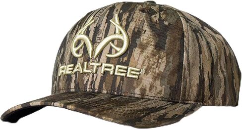 قبعة Camo للرجال RealTree مع قبعات شعار Antler Dorlered ثلاثية الأبعاد - قبعات لوحة 6 Premium 6 للصيد وصيد الأسماك والمشي لمسافات طويلة والهواء الطلق in Kuwait