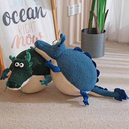 ELAINREN Large Realistic Crocodile Plush Giant Alligator Stuffed Animal Soft Green Crocodile Hugging Pillow Decor Gifts Xmas Birthday,47.2'' in Kuwait