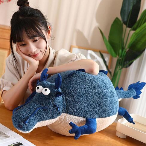 ELAINREN Large Realistic Crocodile Plush Giant Alligator Stuffed Animal Soft Green Crocodile Hugging Pillow Decor Gifts Xmas Birthday,47.2'' in Kuwait