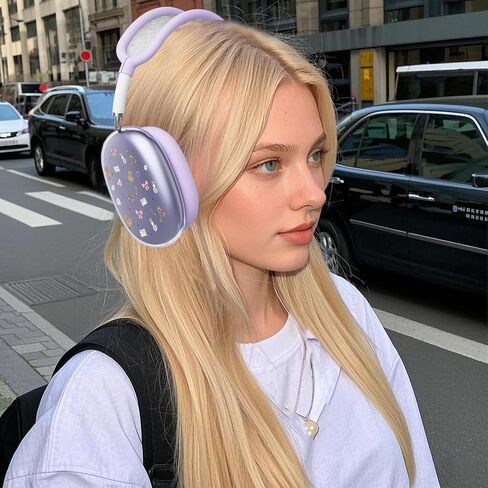غطاء سماعة الرأس لـ Airpods Max ، وأغطيات الأذن الوردية الوردية اللطيفة ، وغطاء أذن أذن من السيليكون الوردي لـ Apple Airpods Max in Kuwait