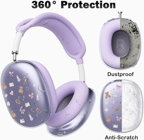 غطاء سماعة الرأس لـ Airpods Max ، وأغطيات الأذن الوردية الوردية اللطيفة ، وغطاء أذن أذن من السيليكون الوردي لـ Apple Airpods Max in Kuwait