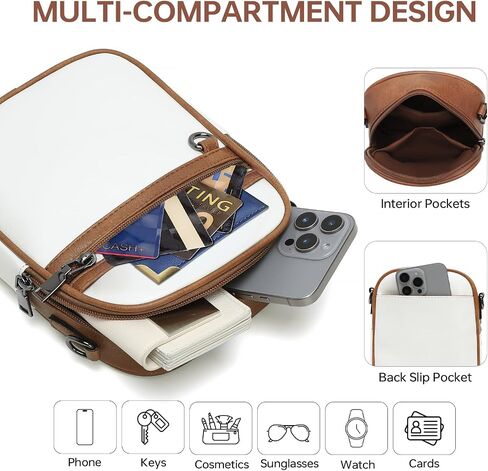 Small Crossbody Bags for Women Designer Zip Cell Phone Purse Shoulder Handbags Wallet with Adjustable Strap in Saudi Arabia