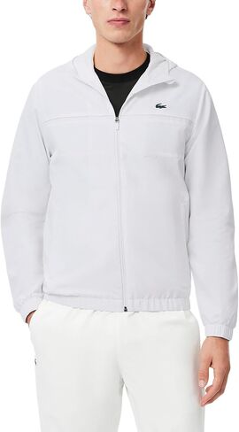 Lacoste Men's Sport Water-Repellent Sport Track Jacket, Graphite/Graphite, Medium in Saudi Arabia