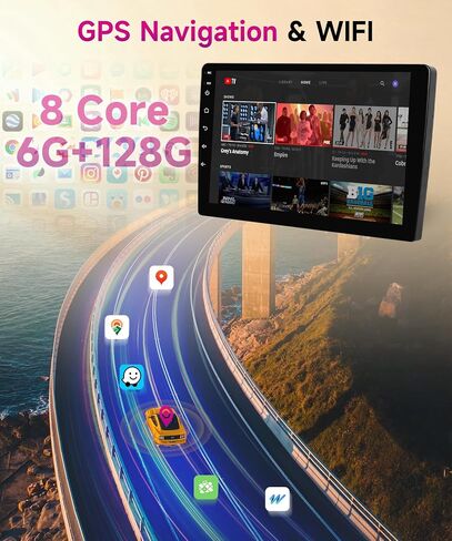 8core 8g+128g Car Radio for Honda Civic 2006-2011 ، Rimoody Android 15 Car Stereo Carplay و Android Auto 4G-Sim-Wifi GPS 10.1 '' Qled Capacitive Bluetooth 5.0 FM/AM/RDS DSP-36 كاميرا in Saudi Arabia