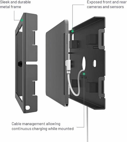 Compulocks iPad Pro M4 13 "(2024) Apex Securd Securder Wall Mount للأقراص الآمنة ، وقصة عرض متينة ، مثالية للتجزئة ، الأكشاك ، المنزل والمكاتب - الأسود in Kuwait