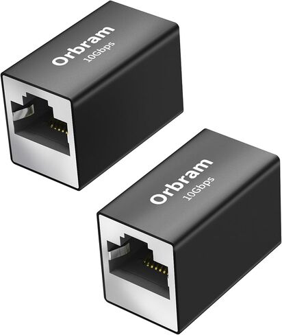 Orbram Ethernet Extender 10GBPS ، 5 ​​Pack RJ45 محول CAT8/CAT7/CAT6/CAT5E/CAT5 ، اتصال طويل مسافة 328 قدم ، موصل أنثى إلى أنثى ، قذيفة سبيكة الألومنيوم ، رمادي الفضاء in Kuwait