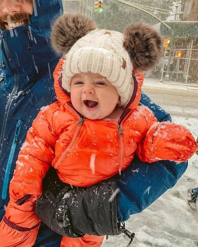 FURTALK Toddler Girls Boys Winter Hat Kids Pom Pom Beanie Hats Baby Faux Fur Pom Beanies Warm Soft Toddler Hats in Saudi Arabia